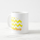 Zickzack-Gelb 2 Kaffeetasse (Vorderseite Links)