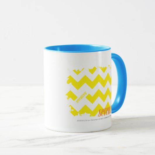 Zickzack-Gelb 2 Tasse (VorderseiteRechts)