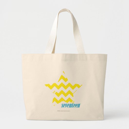 Zickzack-Gelb 3 Jumbo Stoffbeutel (Vorne)