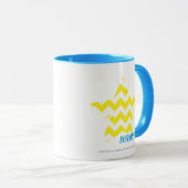 Zickzack-Gelb 3 Tasse (VorderseiteRechts)