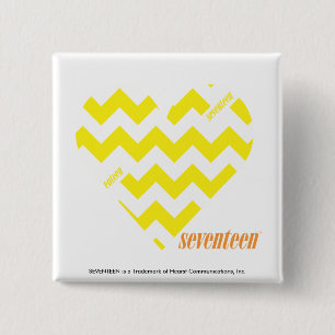 Zickzack-Gelb 4 Button