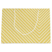 Zickzack, gelb und weiß große geschenktüte (Vorderseite)