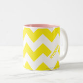 Zickzack-Gelb Zweifarbige Tasse (VorderseiteRechts)