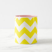 Zickzack-Gelb Zweifarbige Tasse (Mittel)