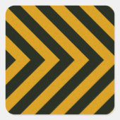 Zickzack-Gelbe Streifen Quadratischer Aufkleber (Vorderseite)