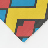 Zickzack-gelbes blaues Minimalmuster Fleecedecke (Ecke)