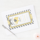 Zickzack gelbes Elefantenschild Rechteckiger Aufkleber (Umschlag)