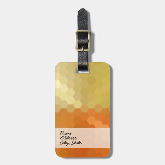 Zickzack, gelbes und orangefarbenes Nahtloses Must Gepäckanhänger (Vorderseite vertikal)
