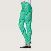 Zickzack-Gelbminimalmuster Leggings (Links)