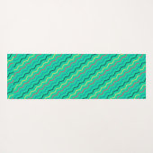 Zickzack-Gelbminimalmuster Yogamatte (Rückseite (Horizontal))