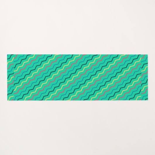 Zickzack-Gelbminimalmuster Yogamatte (Rückseite (Horizontal))