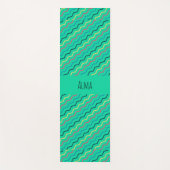 Zickzack-Gelbminimalmuster Yogamatte (Vorderseite)