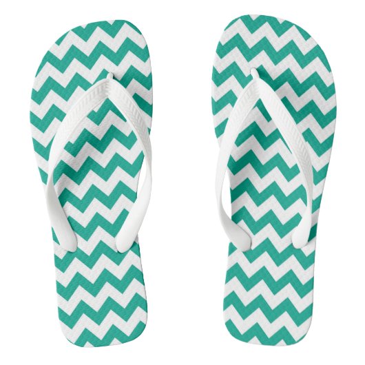 Zickzack Gemusterte Flip Flops Badesandalen (Fußbett)