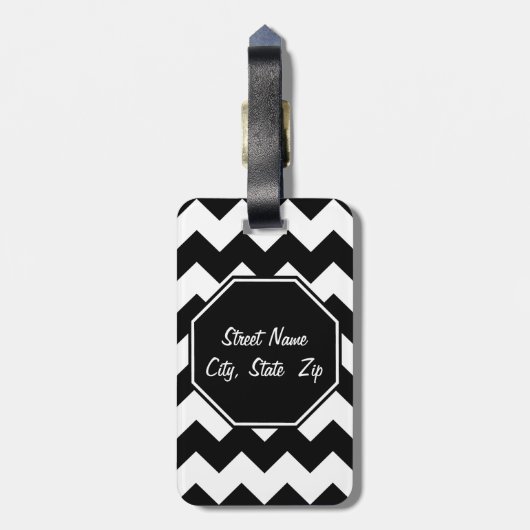 Zickzack gemusterter Gepäck-Umbau Gepäckanhänger (Rückseite vertikal)