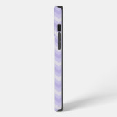 Zickzack gemustertes lila Namensinitial-iPhone-Cas iPhone Hülle (Linke Seite)