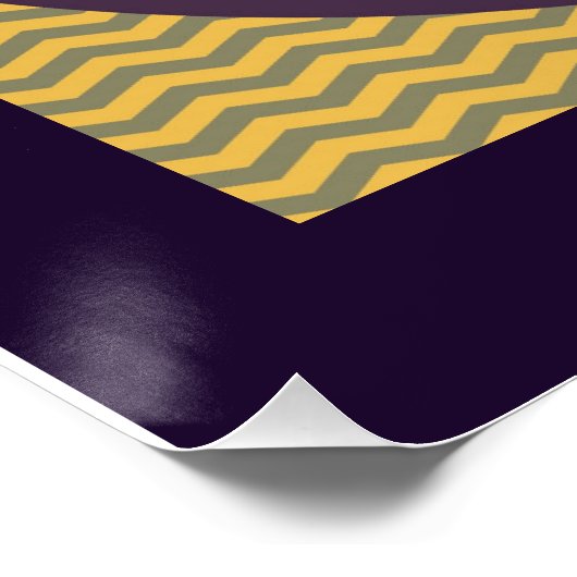 Zickzack Geo Yellow Teapot Poster (Ecke)