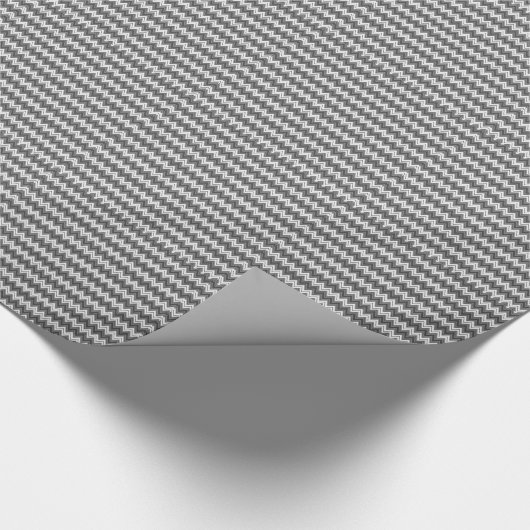 Zickzack geometrisches Schwarzweißmuster Geschenkpapier (Ecke)