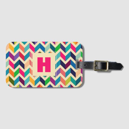 Zickzack | Gepäckmarke Gepäckanhänger (Vorderseite (Horizontal))