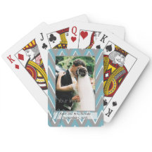 Zickzack Gerahmtes Foto Spielkarten