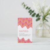 Zickzack Geschäfts-Karte Visitenkarte (Stehend Vorderseite)