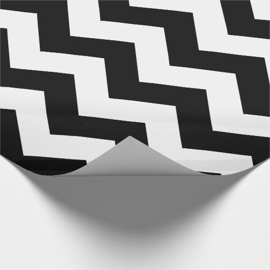 Zickzack Geschenk-Verpackungs-Schwarzweiss-Papier Geschenkpapier (Ecke)