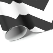 Zickzack Geschenk-Verpackungs-Schwarzweiss-Papier Geschenkpapier (Rolleneckpunkt)