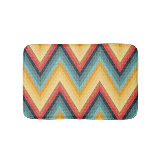 Zickzack-gestreifter Hintergrund 2 Badematte (Vorderseite)