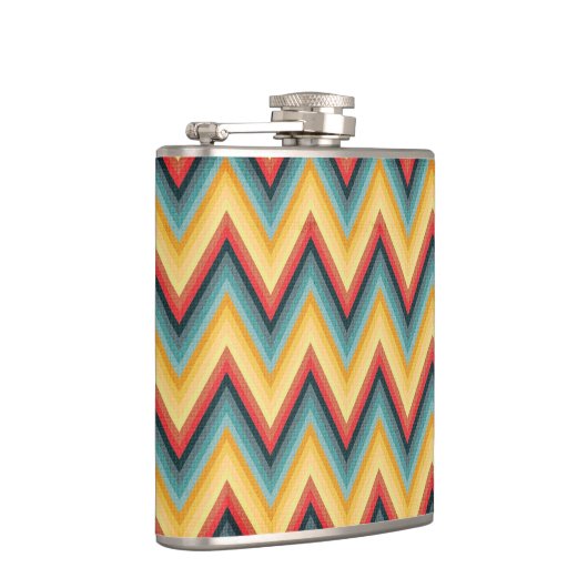 Zickzack-gestreifter Hintergrund 2 Flachmann (Rechts)