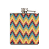 Zickzack-gestreifter Hintergrund 2 Flachmann (Rückseite)