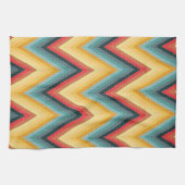 Zickzack-gestreifter Hintergrund 2 Geschirrtuch (Horizontal)