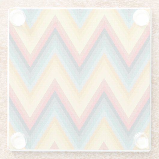 Zickzack-gestreifter Hintergrund 2 Glasuntersetzer (Rückseite)