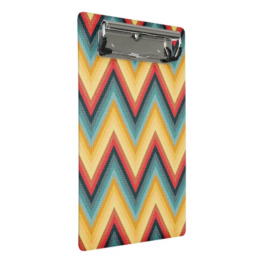 Zickzack-gestreifter Hintergrund 2 Mini Klemmbrett (Schrägansicht)