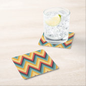 Zickzack-gestreifter Hintergrund 2 Rechteckiger Pappuntersetzer (Vor Ort)