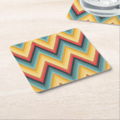 Zickzack-gestreifter Hintergrund 2 Rechteckiger Pappuntersetzer (angewinkelt)