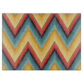 Zickzack-gestreifter Hintergrund 2 Schneidebrett (Vorderseite)