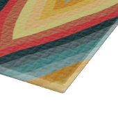 Zickzack-gestreifter Hintergrund 2 Schneidebrett (Ecke)