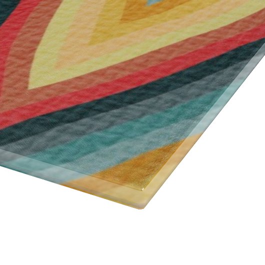 Zickzack-gestreifter Hintergrund 2 Schneidebrett (Ecke)