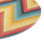 Zickzack-gestreifter Hintergrund 2 Schneidebrett (Ecke)