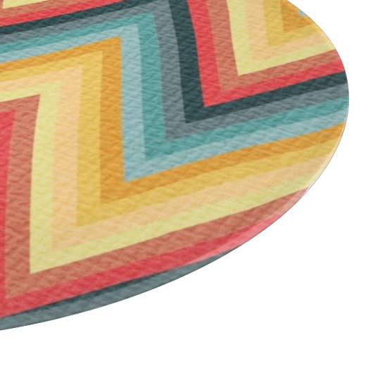 Zickzack-gestreifter Hintergrund 2 Schneidebrett (Ecke)