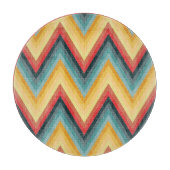 Zickzack-gestreifter Hintergrund 2 Schneidebrett (Vorderseite)