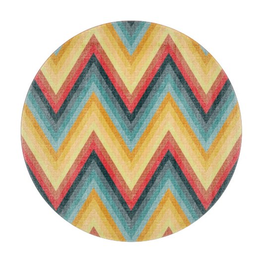 Zickzack-gestreifter Hintergrund 2 Schneidebrett (Vorderseite)