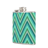 Zickzack-gestreifter Hintergrund Flachmann (Links)