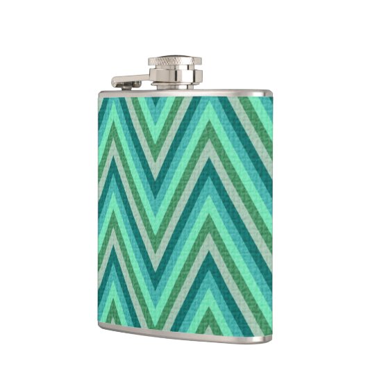 Zickzack-gestreifter Hintergrund Flachmann (Links)