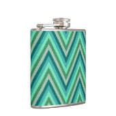 Zickzack-gestreifter Hintergrund Flachmann (Rechts)