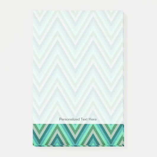 Zickzack-gestreifter Hintergrund Post-it Klebezettel (Vorderseite)