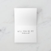 Zickzack gestrichene Bridesmaid-Anfrage für Schwar Einladung (Innenseite)