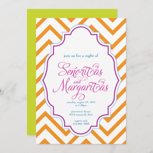 ZICKZACK - Girls Night Out - Einladung (Vorne/Hinten)