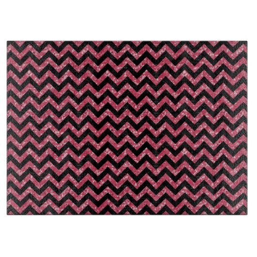 Zickzack Glitzer Look Cutting Board Schneidebrett (Vorderseite)