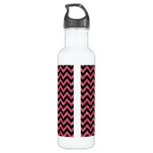 Zickzack Glitzer-Look Edelstahlflasche (Rückseite)