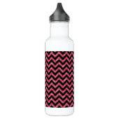 Zickzack Glitzer-Look Edelstahlflasche (Links)